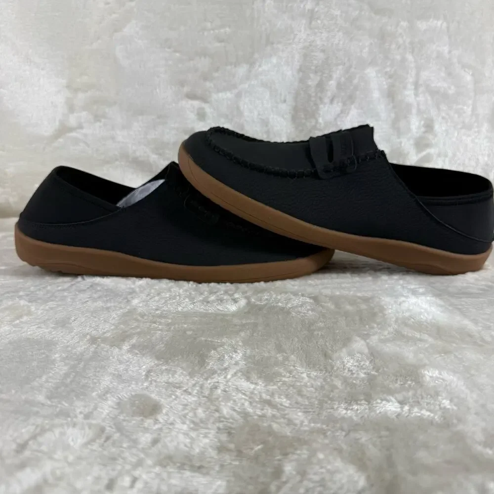 Hobibear Leather Loafers Men's Size EUR 44 Gray Slip On